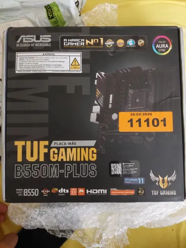Placa mãe Asus B550M gaming plus lacrada, tem cnvs