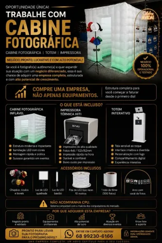 Trabalhe com Cabine Fotográfica 