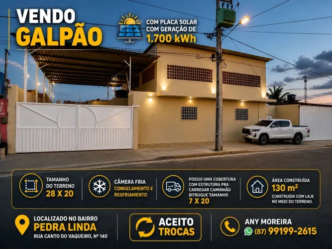 Vendo Galpão com estrutura para que mexe com frutas e caminhões e investidores!