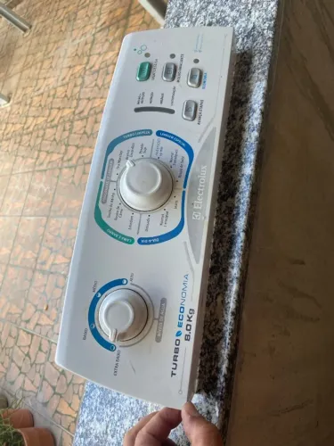Placa+moldura+vidro máquina eletrolux LTE-08