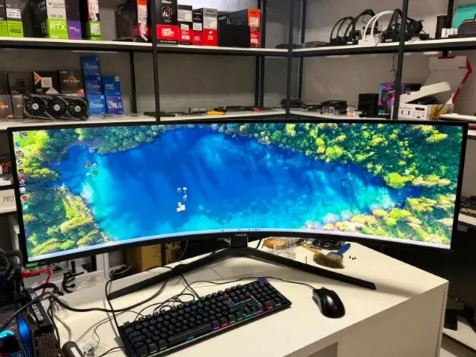 Monitor Odyssey G9 Curvo 49, QHD, 5K 60 Hz, 2K 120 Hz (Descrição)