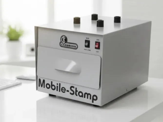 MÁQUINA DE PRODUÇÃO DE CARIMBOS PERSONALIZADOS
