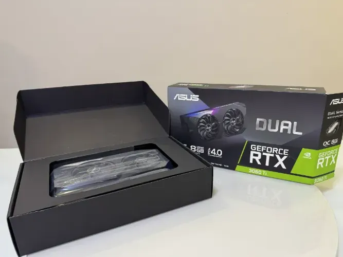 Placa de vídeo RTX 3060 Ti ASUS DUAL OC - Caixa e Nota Fiscal