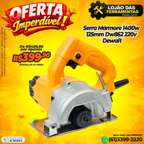 Serra Mármore 1400w 125mm Dw862 220v Dewalt