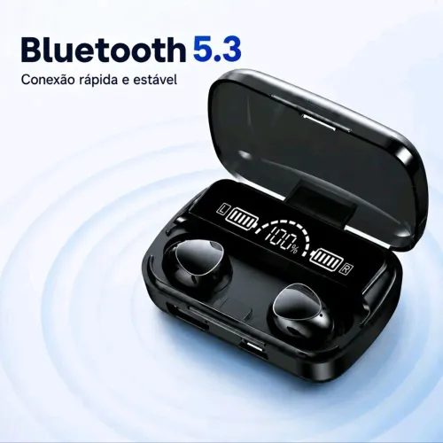 Fone Bluetooth 5.3 Sem Fio com Display Digital