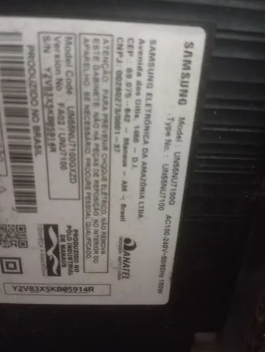 Aceito cartão Tv un55nu7100g liga tem áudio mas imagem não