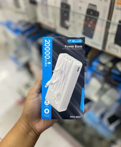 Carregador portátil com cabos 20 mil mAh -