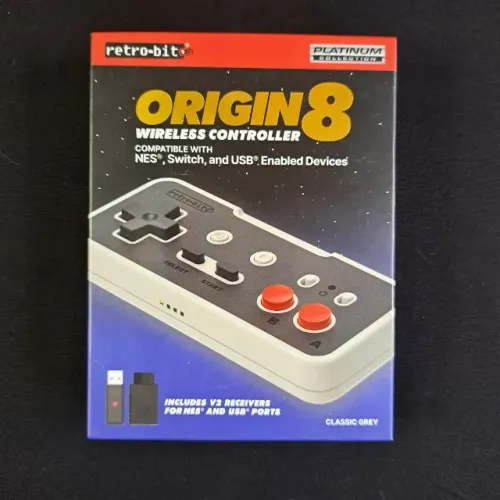 Controle Retro-Bit Origin8 Sem Fio para NES - Nintendo 8 bits. Nintendinho Novo! Joystick