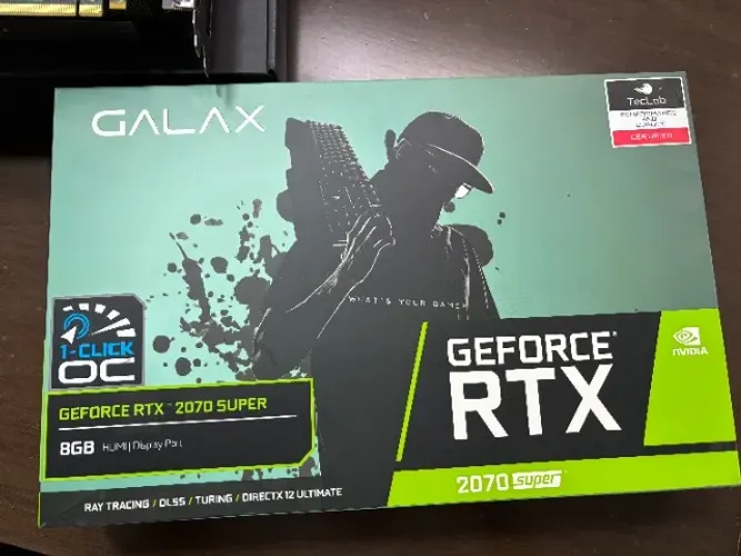 Placa de Vídeo Galax NVIDIA GeForce RTX 2070 Super + Suporte de GPU