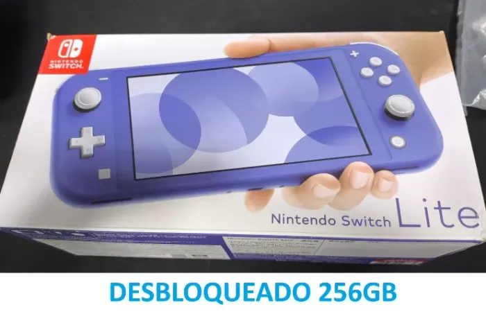 Nintendo Switch lite azul Desbloqueado 256gb Semi