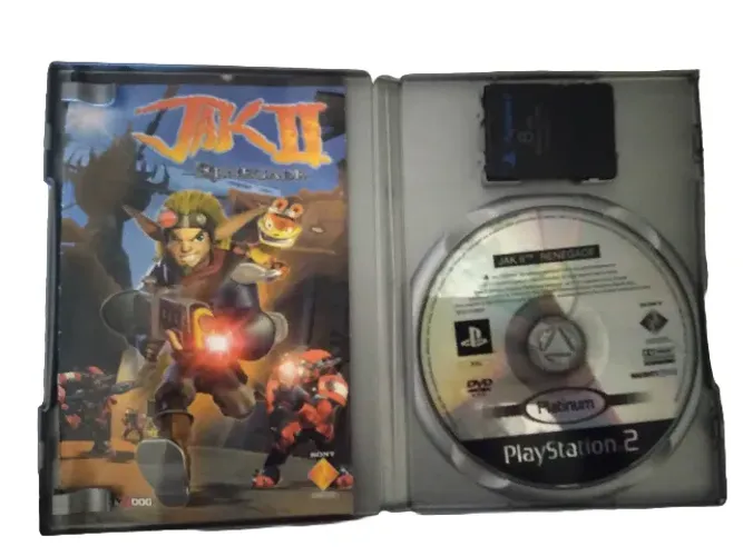 Jak 2 original para PS2 - Série Platinum, acompanha memory card, box e manual