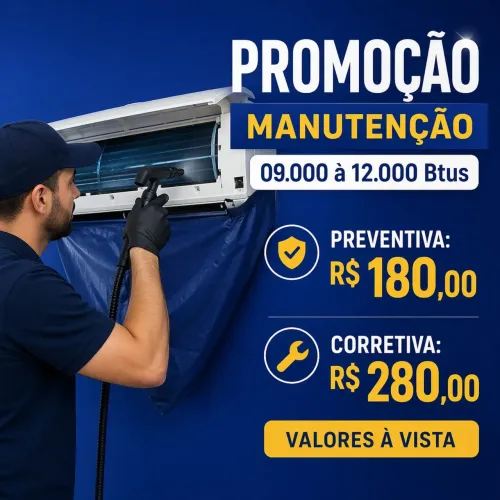 Manutenção de 9.000 á 12.000 btus