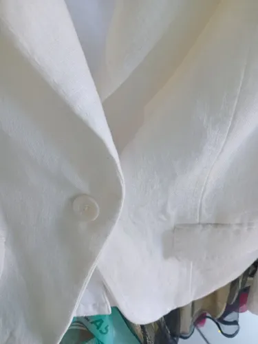 BLAZER BRANCO EM LINHO