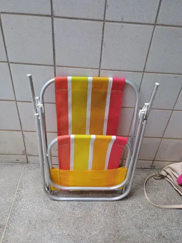 Vendo cadeira de praia alumínio todo em ordem