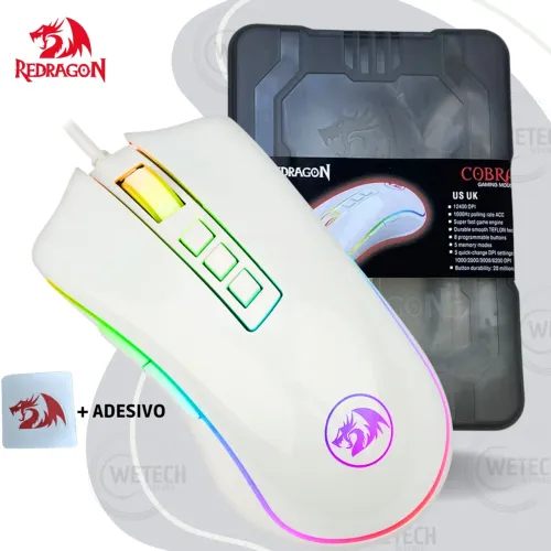 Mouse Redragon Cobra Chroma Branco