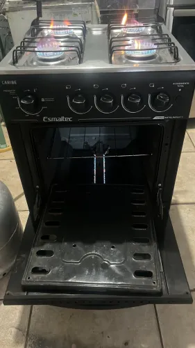 Fogão esmaltec funcionando perfeitamente só 280 reais chama *