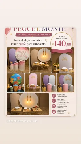 Aluguel de decoração Para pegue e monte.