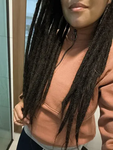 Dreads longos de cabelo humano