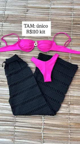 Kit calça saída de praia e biquíni