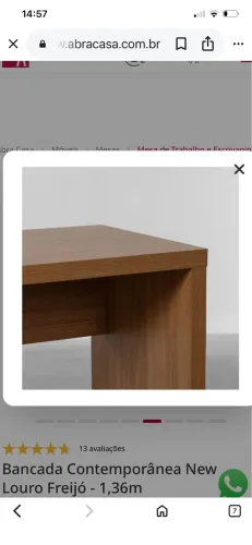 Bancada contemporânea new louro freijó abracasa