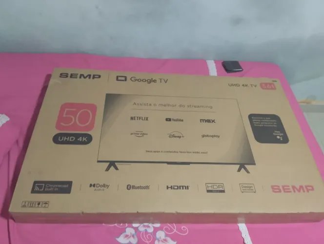 Televisão Semp 50 polegadas 4k nova na garantia de um ano ainda vendo valor 1.600