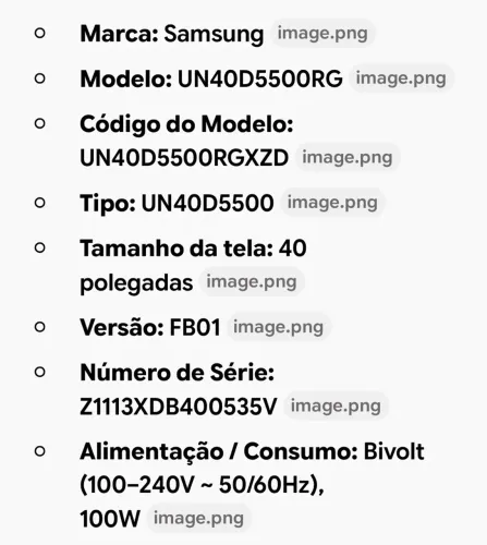 TV SAMSUNG COM DEFEITO