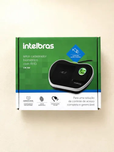 Intelbras CM 350 Leitor Biométrico RFID USB Completo