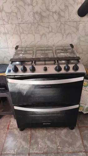 Fogão Brastemp 5 Bocas com 2 Fornos a Gás e Elétrico.