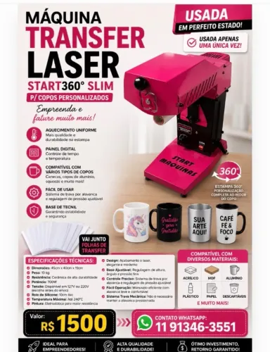 VENDO - MÁQUINA TRANSFER LASER START GIRO SLIM 360
