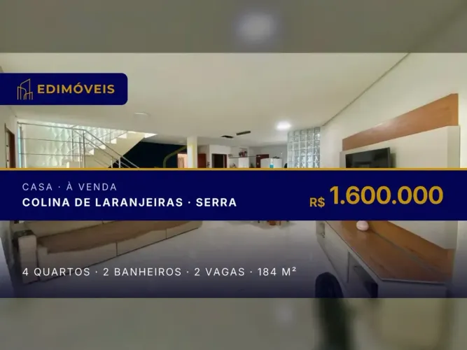 Colina de Laranjeiras: Casa ampla com quintal e piscina, agende sua visita!