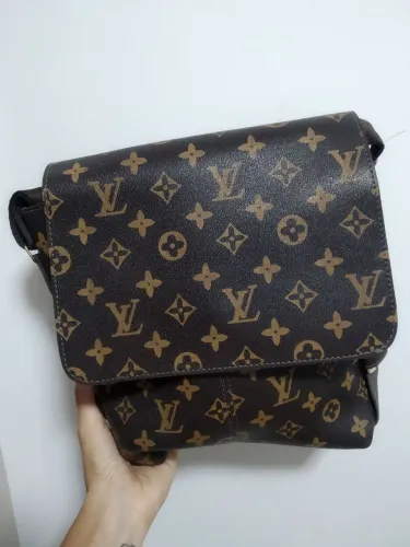 Bolsa pochete de ombro nova lv marrom