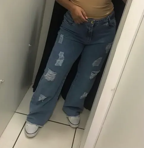 Calça jeans wide leg - yets