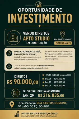 Venda Direitos apto/ Studio na Santos Dumont