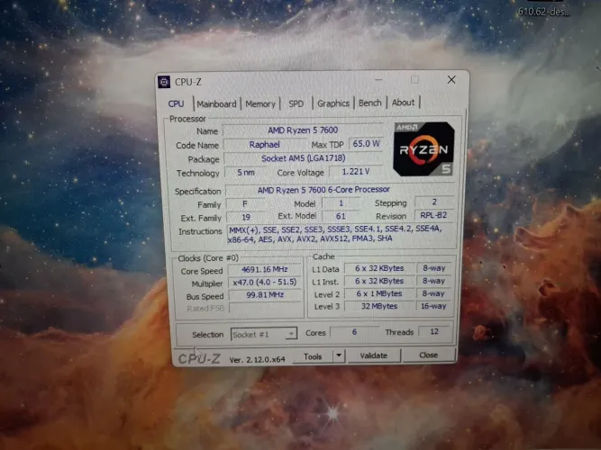 Processador am5 Ryzen 5 7600 OEM