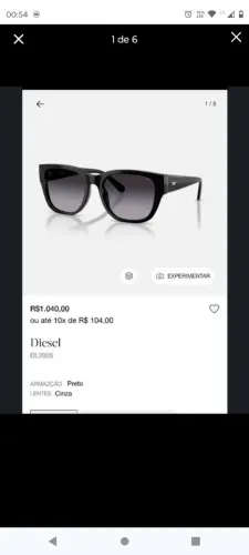 ÓCULOS DE SOL ORIGINAL DIESEL