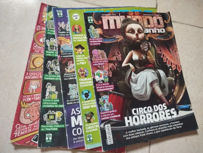 Lote com revistas mundo estranho e super interessante