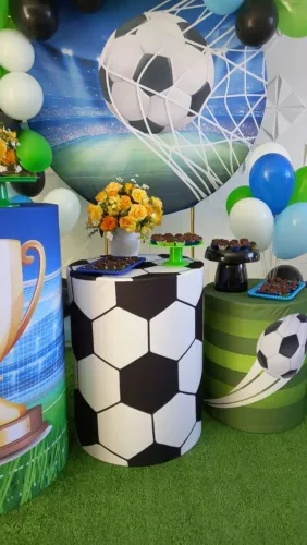 Painel e capas de trio de cilindro de futebol!