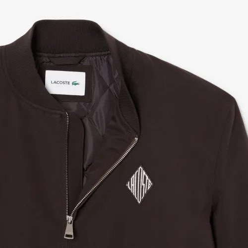 Jaqueta Bomber Lacoste Original Marrom Usada - Tamanho M (FR 50)