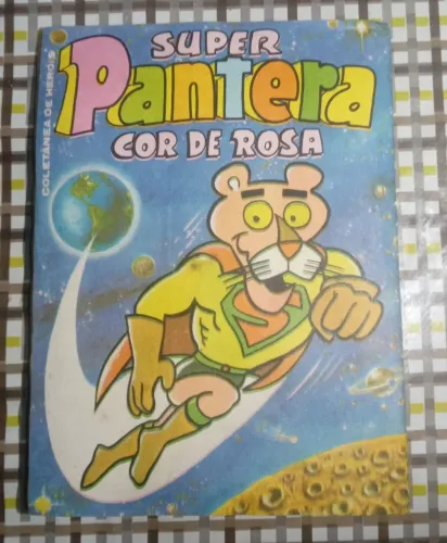 Álbum figurinhas Super Pantera Cor de Rosa