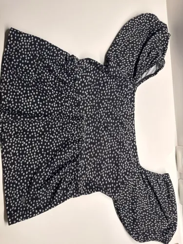Blusa feminina Youcom florida Preta
