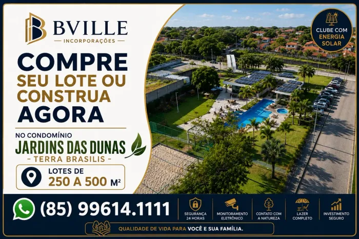 Construa sua casa em um dos melhores condomínios do Eusébio | Jardins das Dunas | CE010