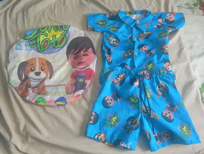 Roupa de 1 a 2 anos tema de aniversário