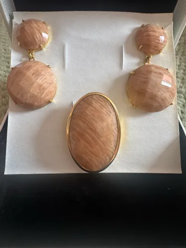 Brinco + anel presta natural