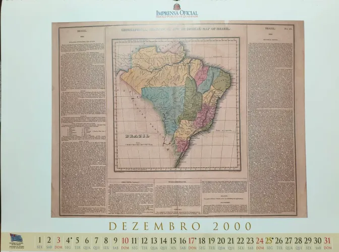Calendário Imprensa Oficial Ano 2000