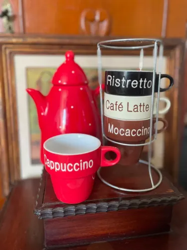 TORRE DE XÍCARAS CAFÉ/CHÁ VINTAGE BON GOURMET