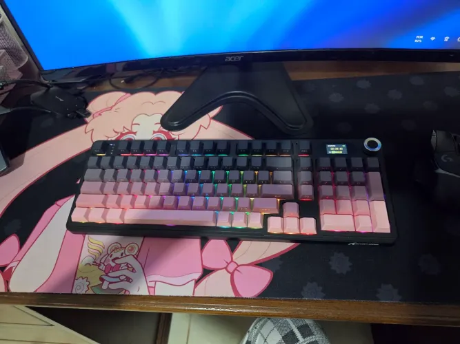 Teclado Mecânico Gamer Attack Shark Sem Fio Com Tela X98pro