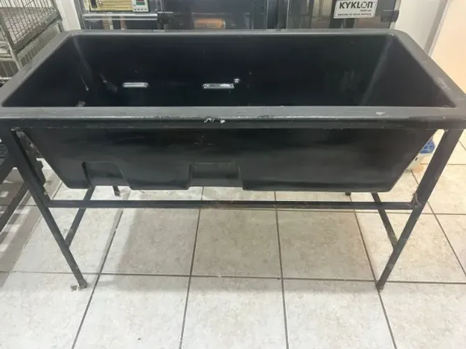 Banheira para Banho e Tosa Pet Grande com Suporte Metálico