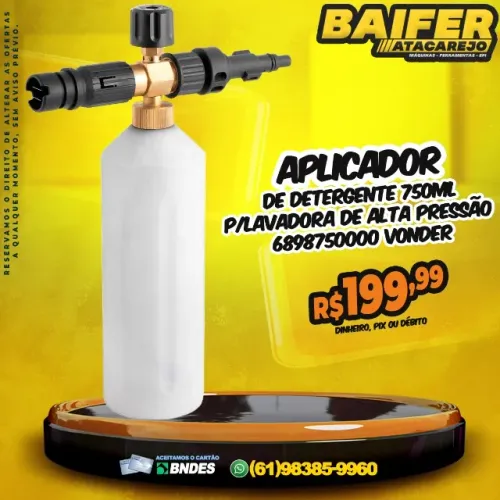 Aplicador de Detergente 750ML Para Lavadora de Alta Pressão Vonder