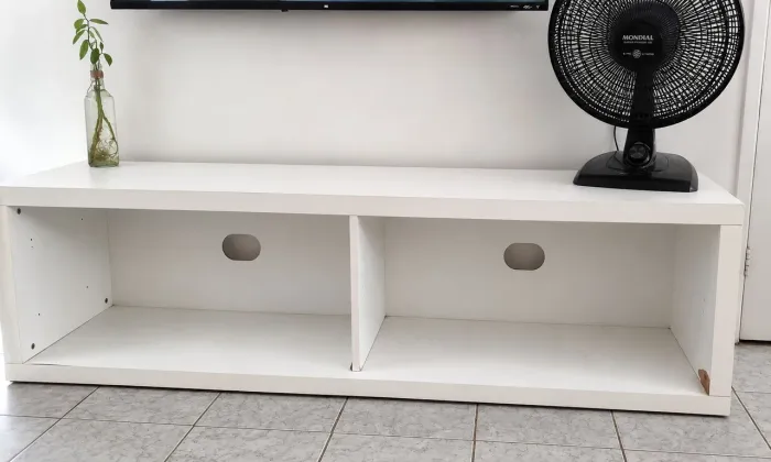Rack BRANCO Tok Stok em Material MDF NAVAL