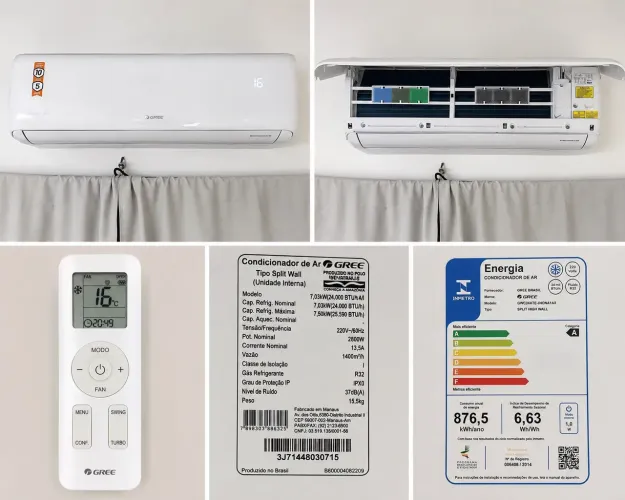 Ar-Condicionado Gree Split Inverter 24.000 BTUs G-Top Auto Connection 220V